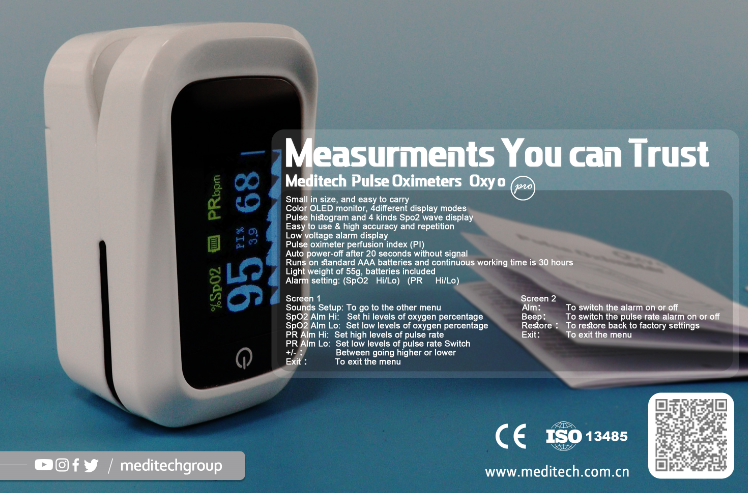 جهاز قياس نبض الأصابع - جهاز تشبع الأكسجين في الدم - جهاز قياس أكسجين SPO2 - 