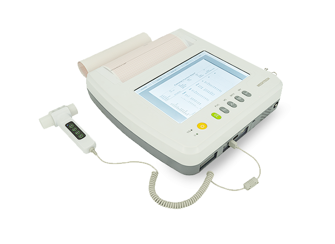 iBreathe spirometer for testing lung function FVC, VC, MVV and MV parameters