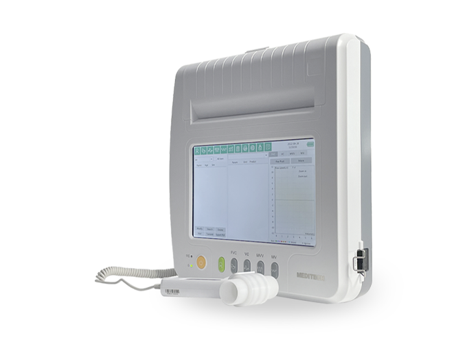 iBreathe spirometer for testing lung function FVC, VC, MVV and MV parameters